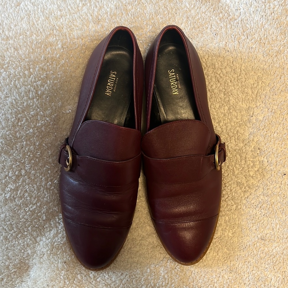 Kate Spade Saturday burgundy loafers